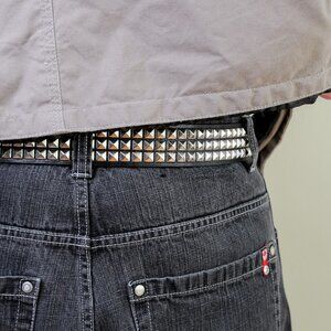 Hot Topic style y2k black belt 2000s gothic style